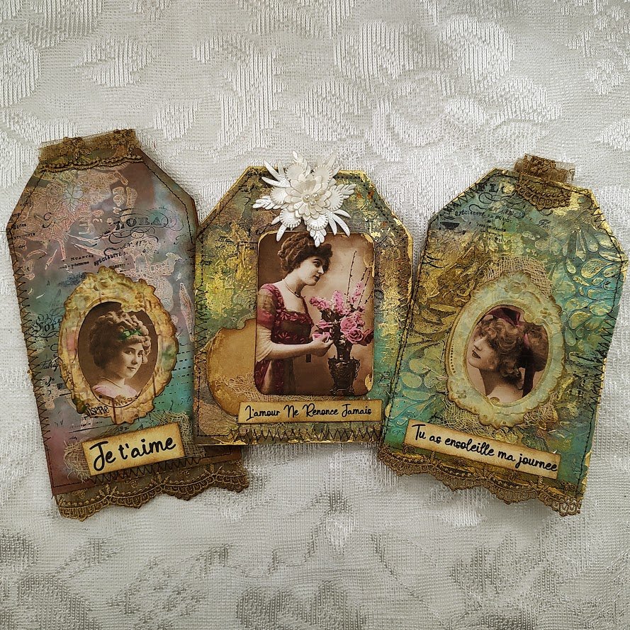 Video - Wrap Around Tags - Mixed Media Style - Part 2 of 2 - Paris Rose Journal