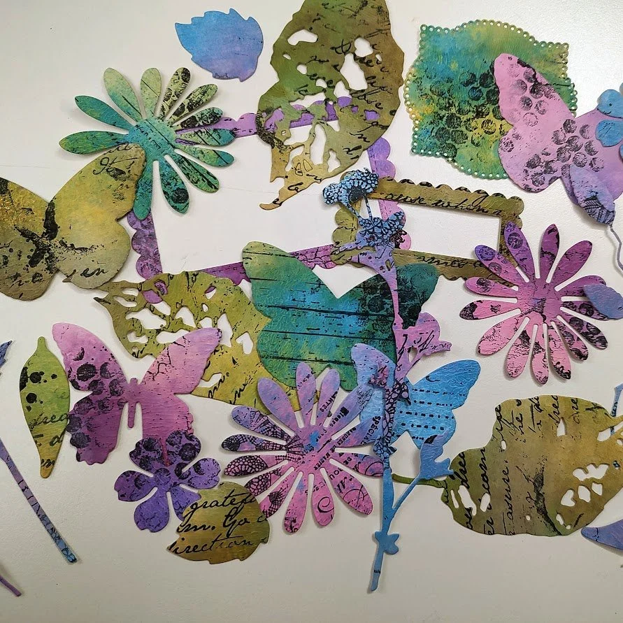 Video - Got Sticker Paper, Dies, & Inks? Let's get messy!