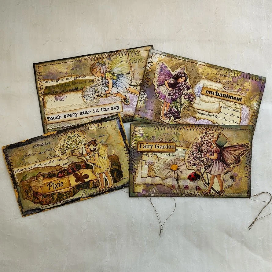 Simple Mixed Media Index Cards - Inspired by Shana @Shanouki Art