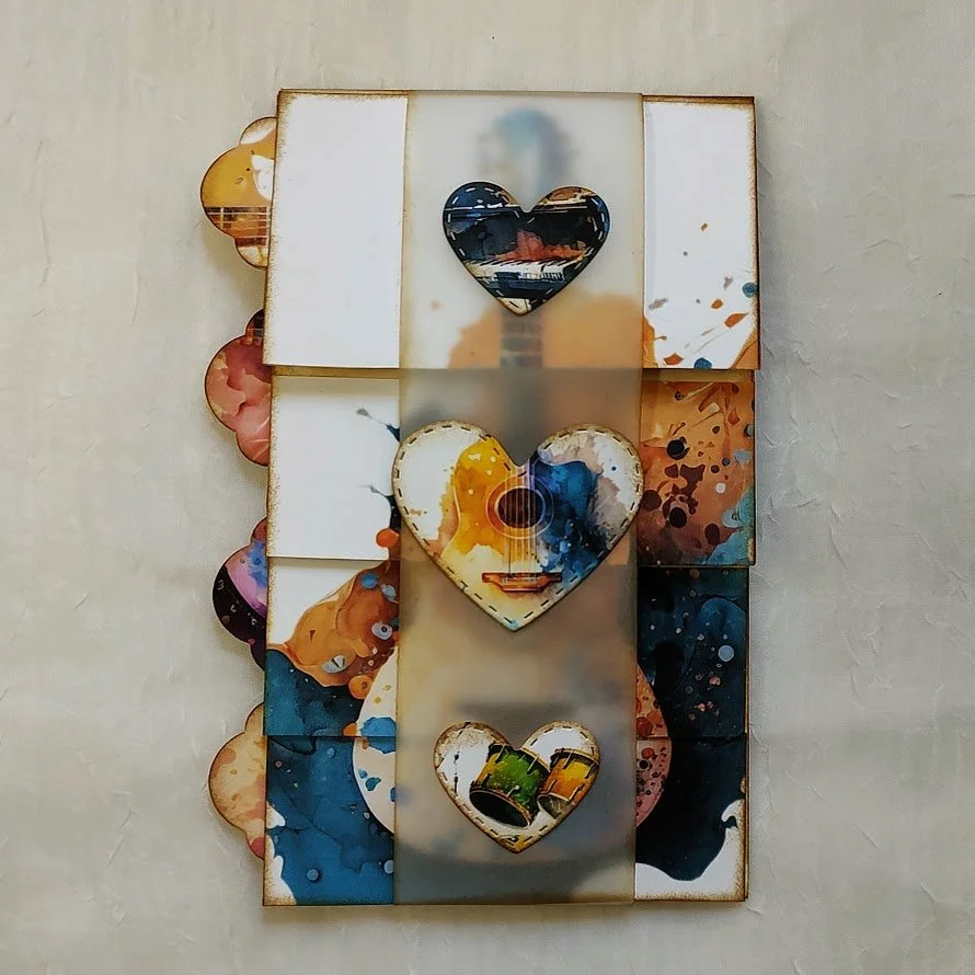 Waterfall Journal Card - Loads of Writing Space - Inspired by Jeanne @Inky Owl Studio