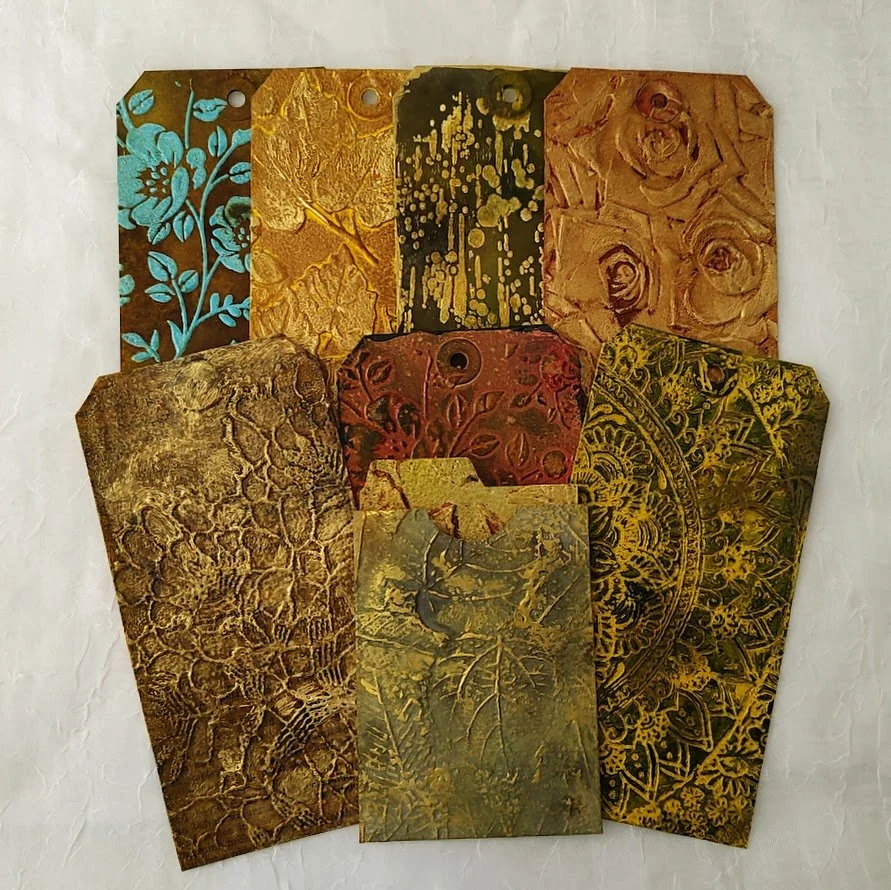 Video - Stencils, Embossing Glaze, Texture Paste & Tags