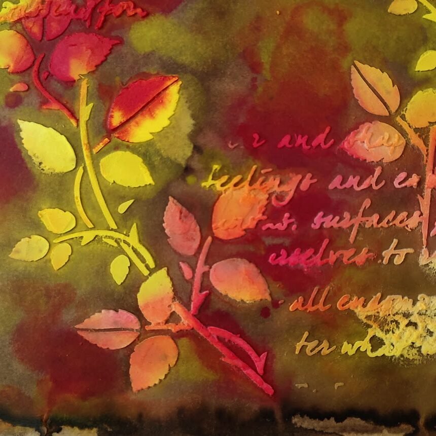 Video - Epically EASY Stencil SPACKLE Coffee Dyed Mixed Media Paper Part 2 of 2