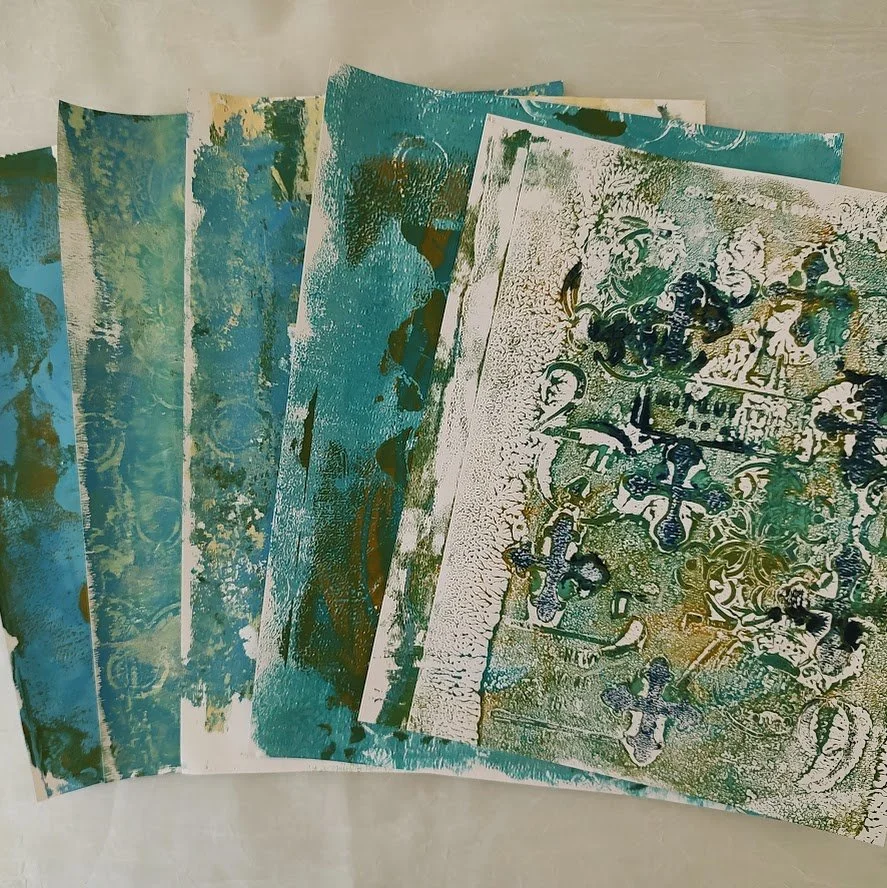Video - Gelli Printing Play - Papers for Joy-Full Spring &amp; At the Beach Journals