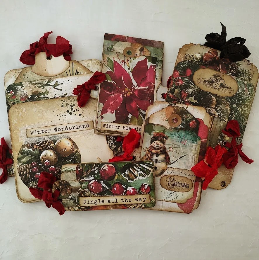 Video - Nostalgic Christmas Flip Flop Journal - Part 3 - Stuffed Hidden Paperclips