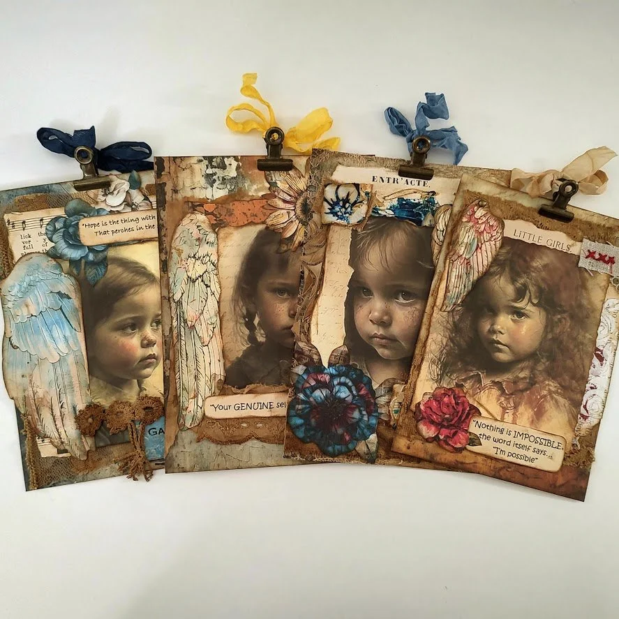 Video - Large Layered Mixed Media Journal Cards