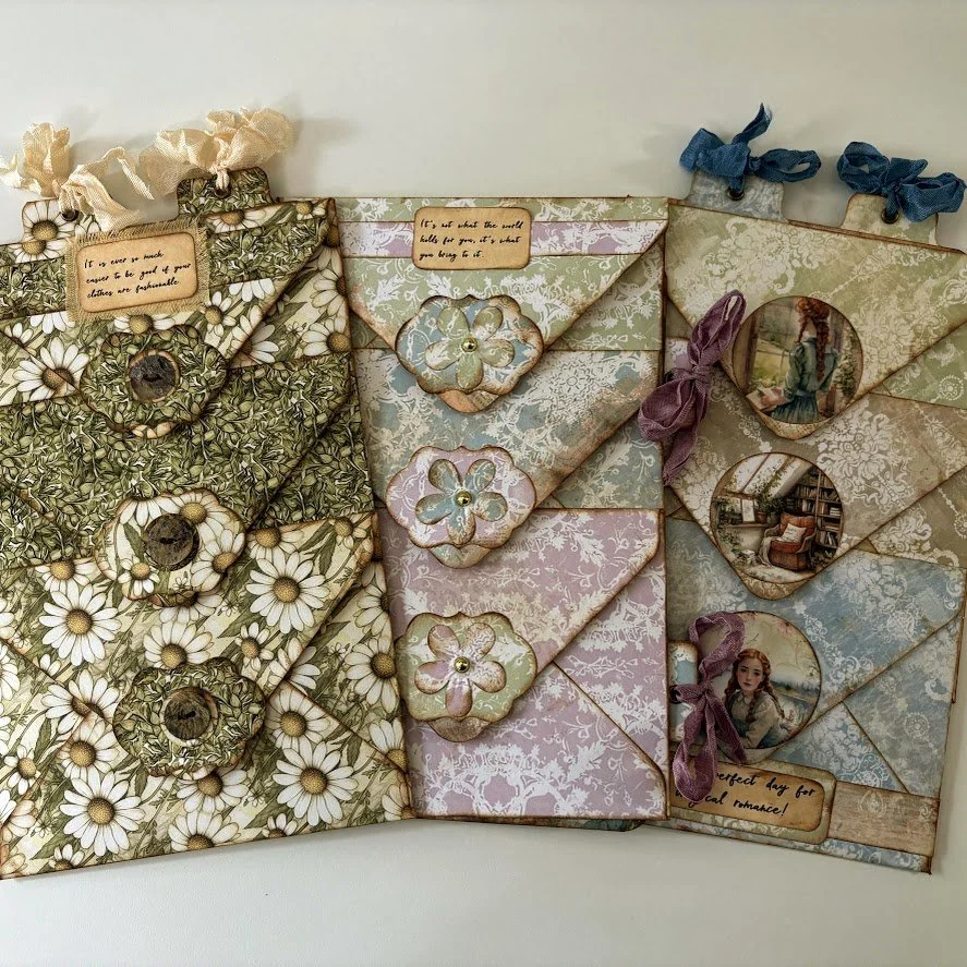 Video - TRIPLE Stair-Stepped Pockets with BONUS Large Pocket! | Loaded Junk Journal Ephemera - AnnE Spring Journal