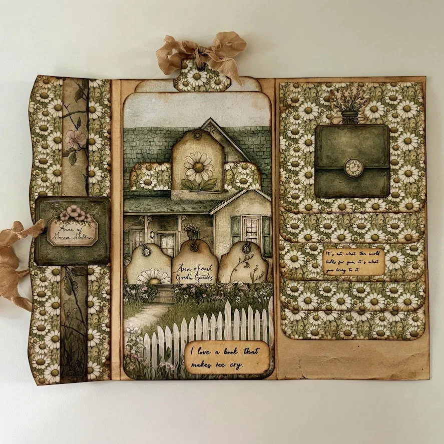 Video - Triple Pocket Ephemera Wallet with Waterfall Element | AnnE Spring Journal