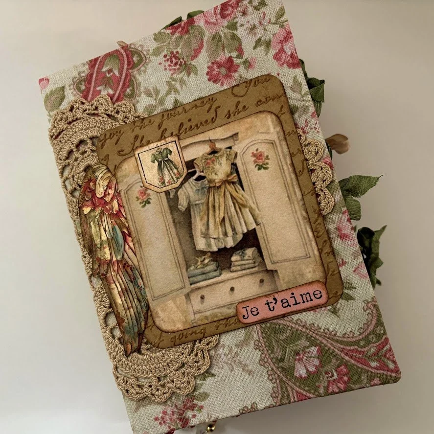 Video - Adding GORGEOUS Ephemera to the Sweet Rose Journal - Beginner Journal Making Series - Pt 12