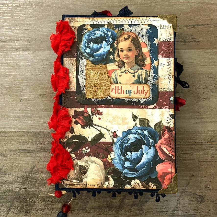 Video - Spontaneous 4th of July Journal FUN! | Patriotic Journal Topper & Hidden Spine Magic | #SummerEphemeraExtravaganza2025