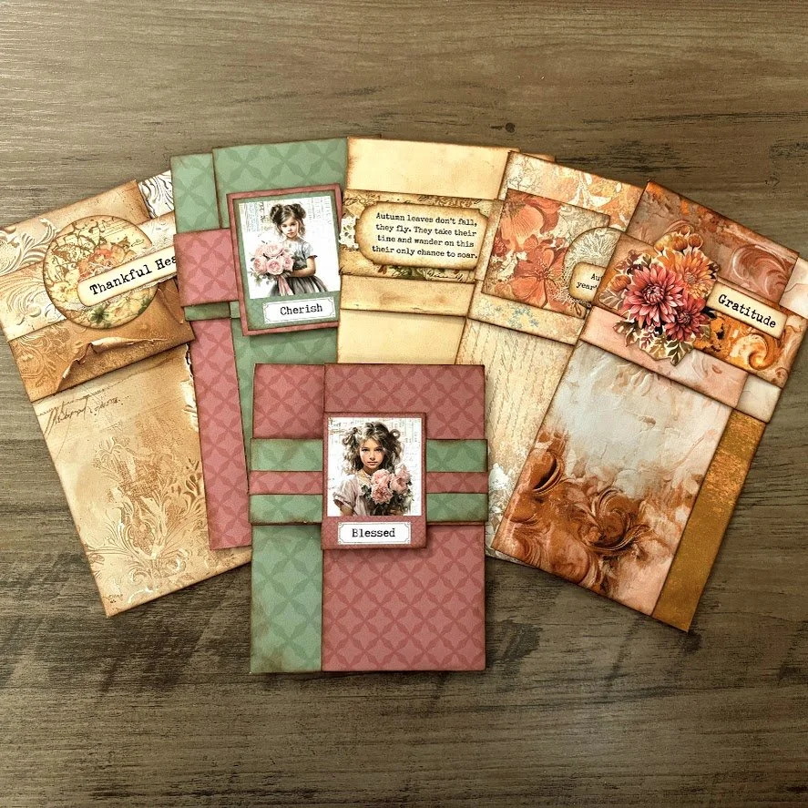 Video - Sweet Folded Writing Space + Belly Band | Perfect for Autumn Junk Journals 🍂