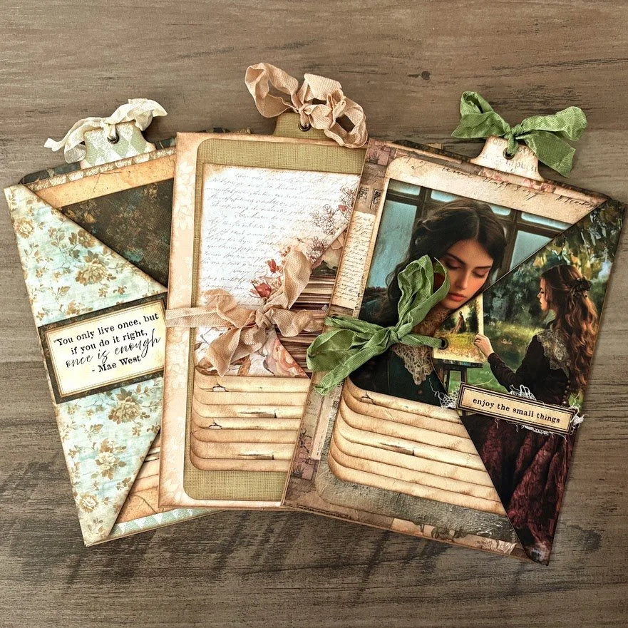 Video - Junk Journal Waterfall Ephemera Series Ep 2 | Envelope with Closure &amp; Large Journal Card