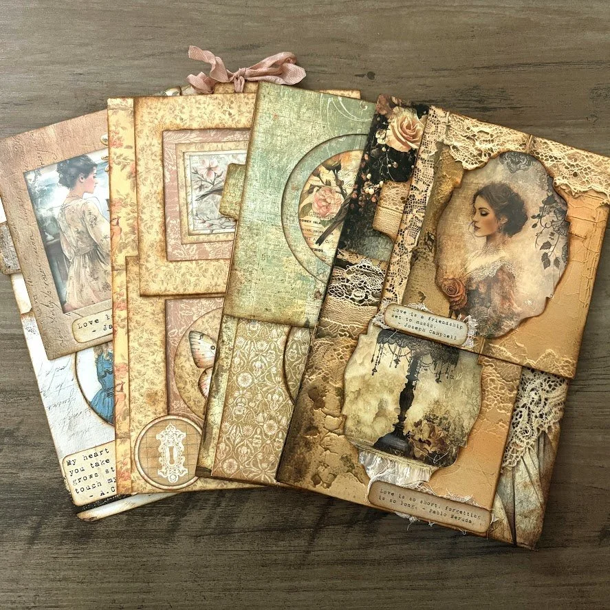 Video - Windowed Tip-In Tutorial | Double Flip Pockets for Junk Journals | Series Ep 4