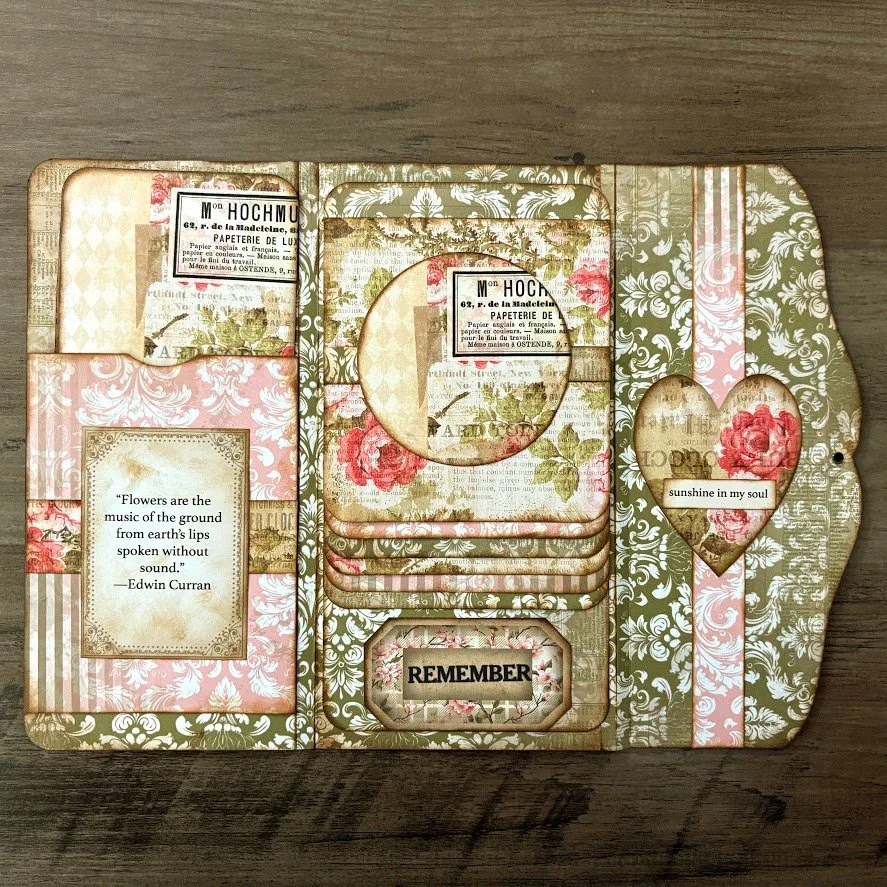 Video - Waterfall Ephemera Series Ep 5 | Junk Journal Waterfall Wallet Pouch | Pocket &amp; Journal Cards