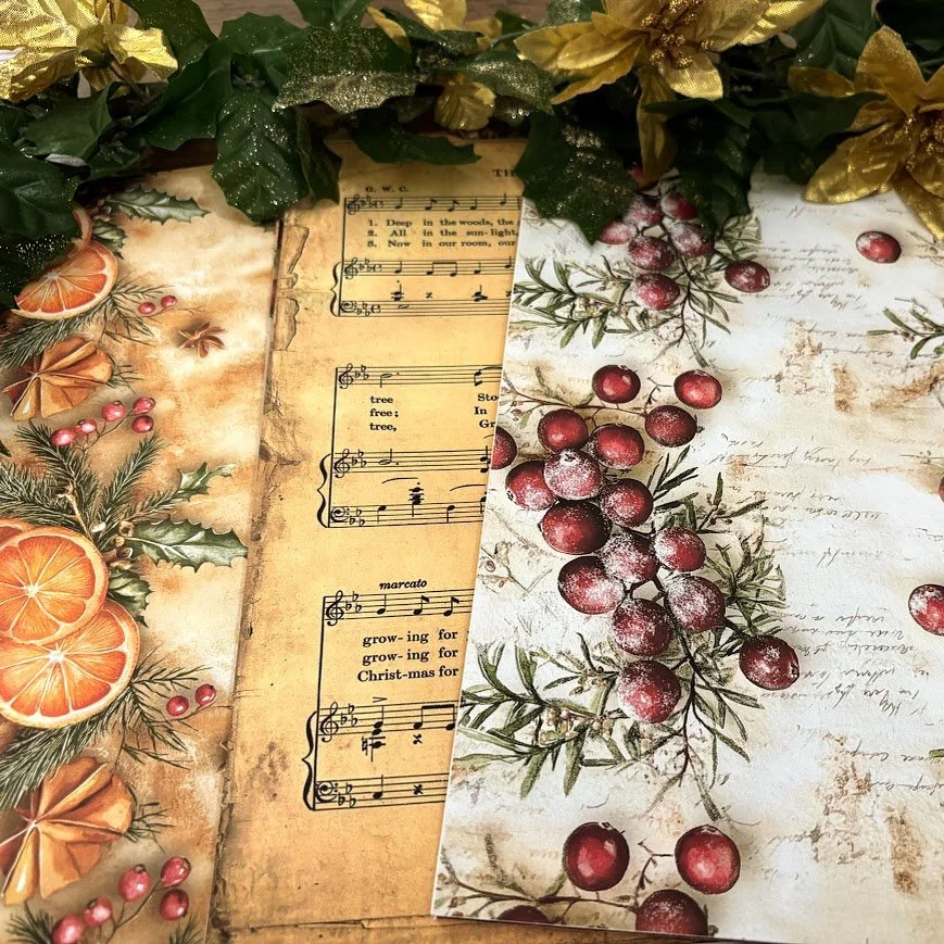 Video - Yummy Christmas Patisserie Cover, Spine &amp; Signature Prep! Beginner Junk Journal Series Pt 1