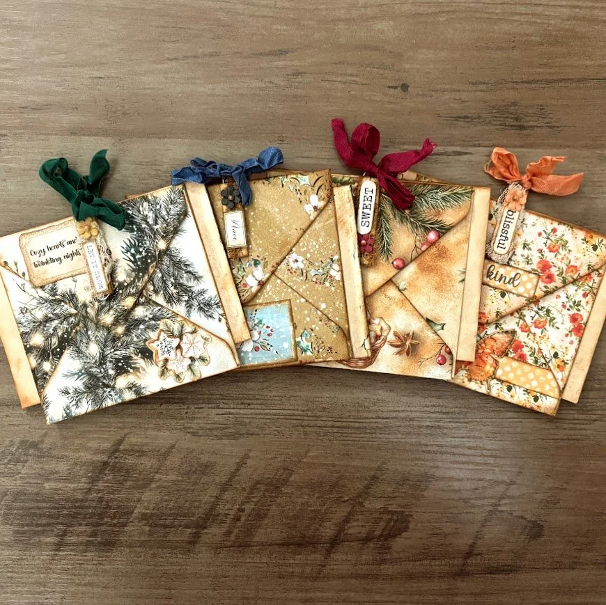 Faux Envelope Drop Down Writing Space | Christmas Patisserie Junk Journal Pt 5