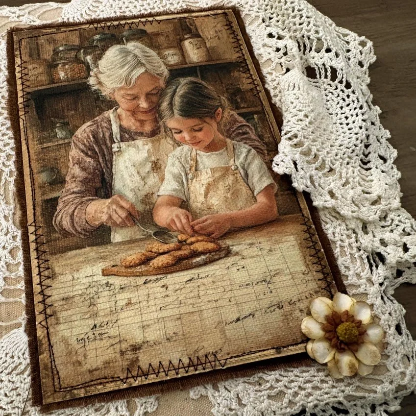 Heirloom Style Journal Cover with Draped Lace - Creative Cover Designs – Episode 1