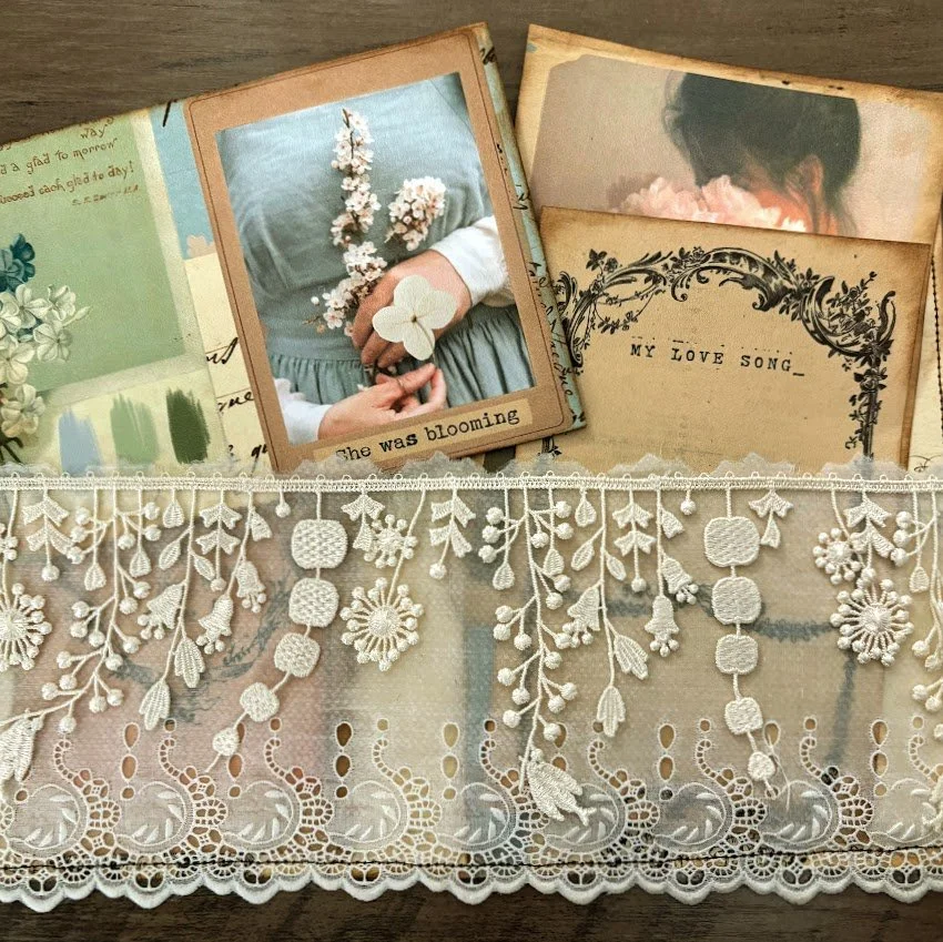 Creating a Full Spread Lace Pocket | Pages in the Making – Her Garden of Grace Journal