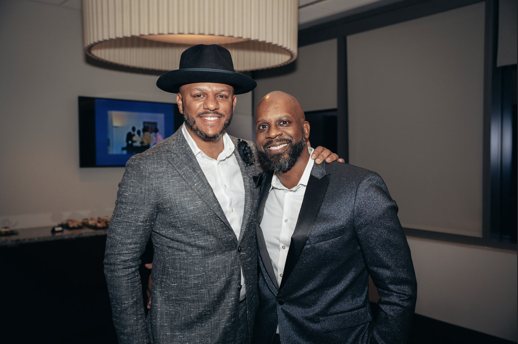 Executive portrait photography of two executives at a conference in Dallas, TX