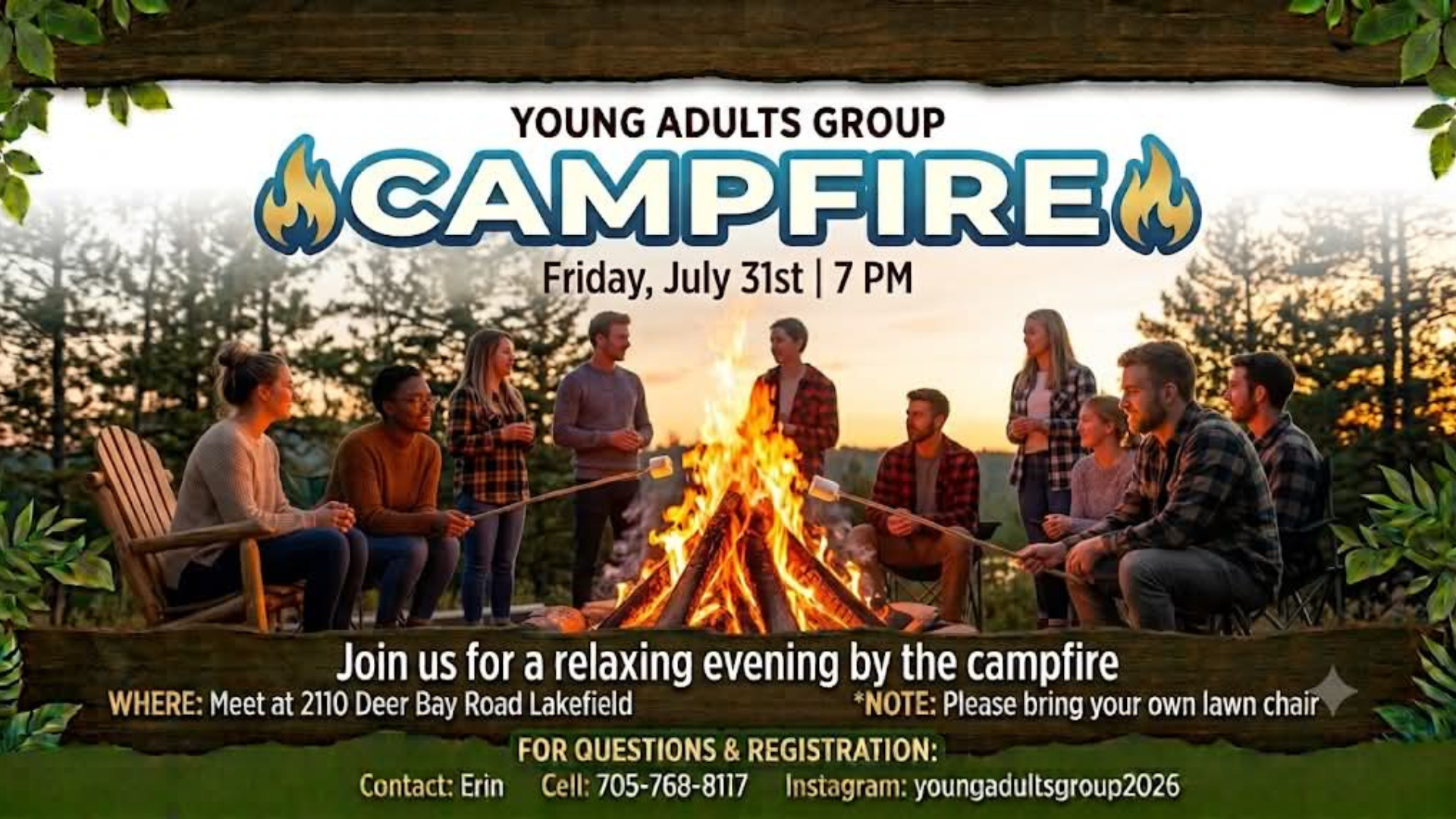 Young Adults Campfire