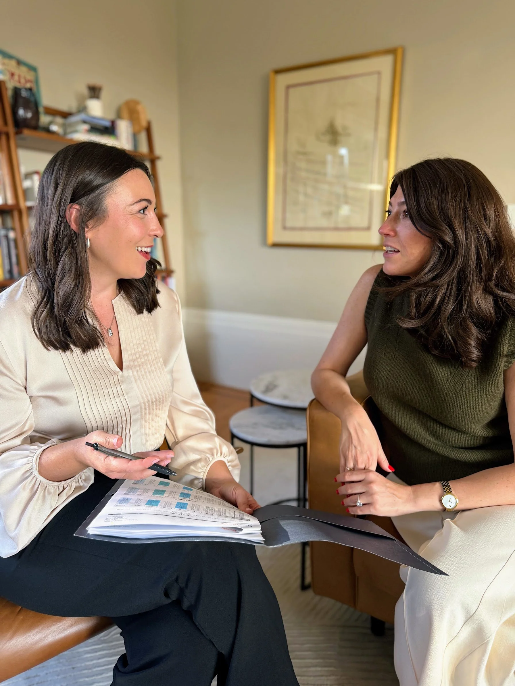 Dr. Ariana Feuvrier reviewing lab results with a patient