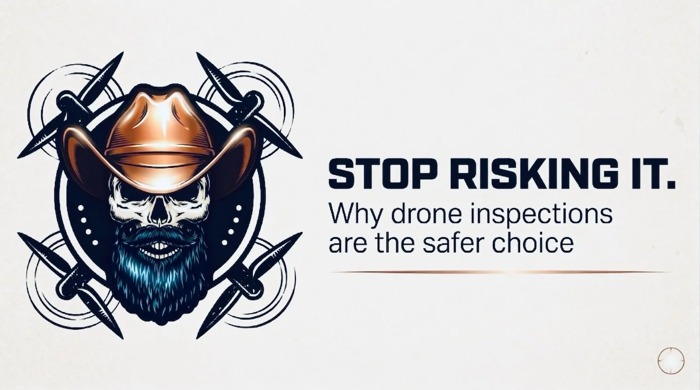 Working at heights is one of the biggest risks on any job site ⚠️ 🪜 

Ladders, unstable roofs, and hard-to-reach areas all add unnecessary exposure &mdash; especially for something as simple as an inspection.

Drone inspections remove that risk comp