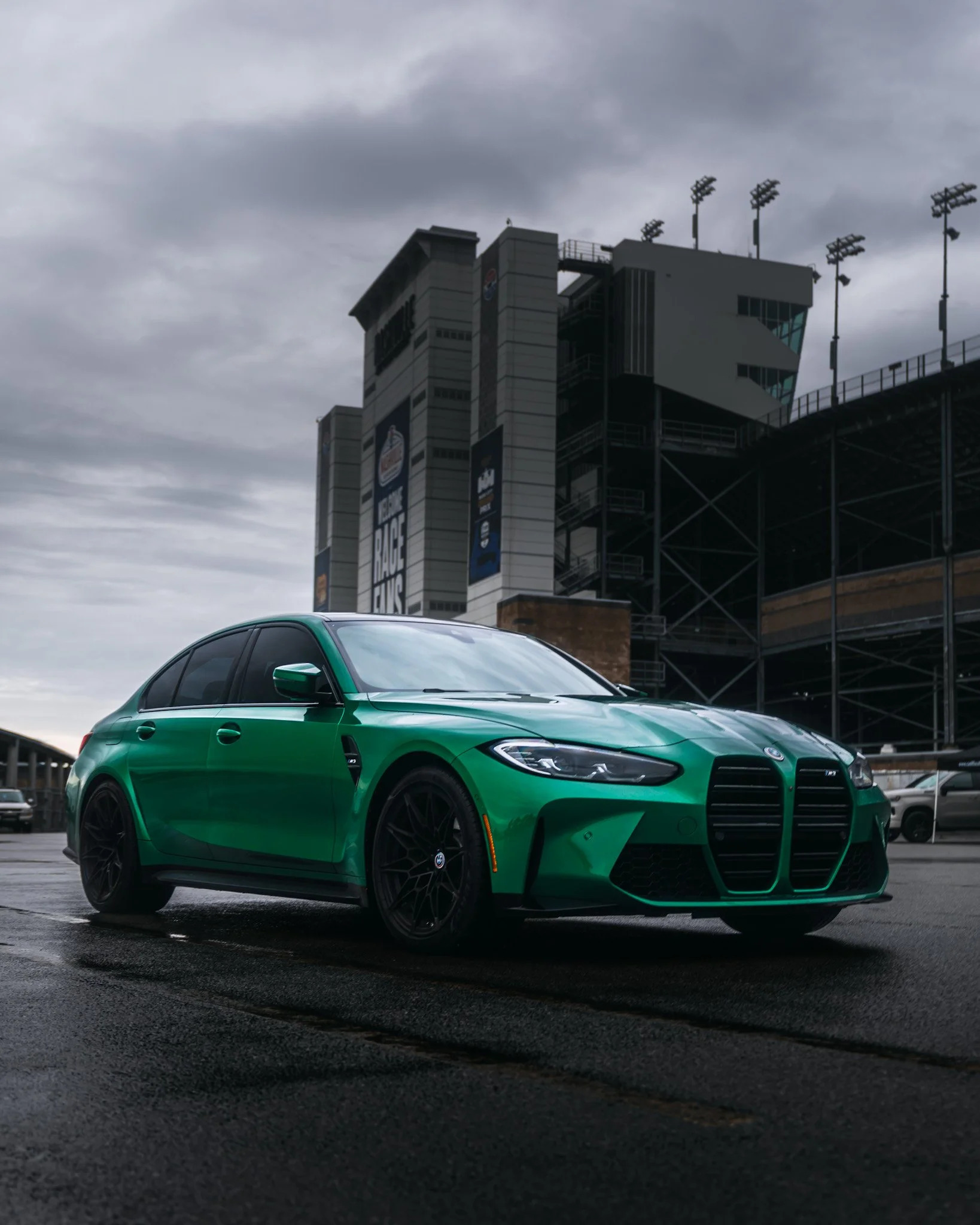 Isle of man green BMW M3 at nashville cars and coffee by autopro nashville