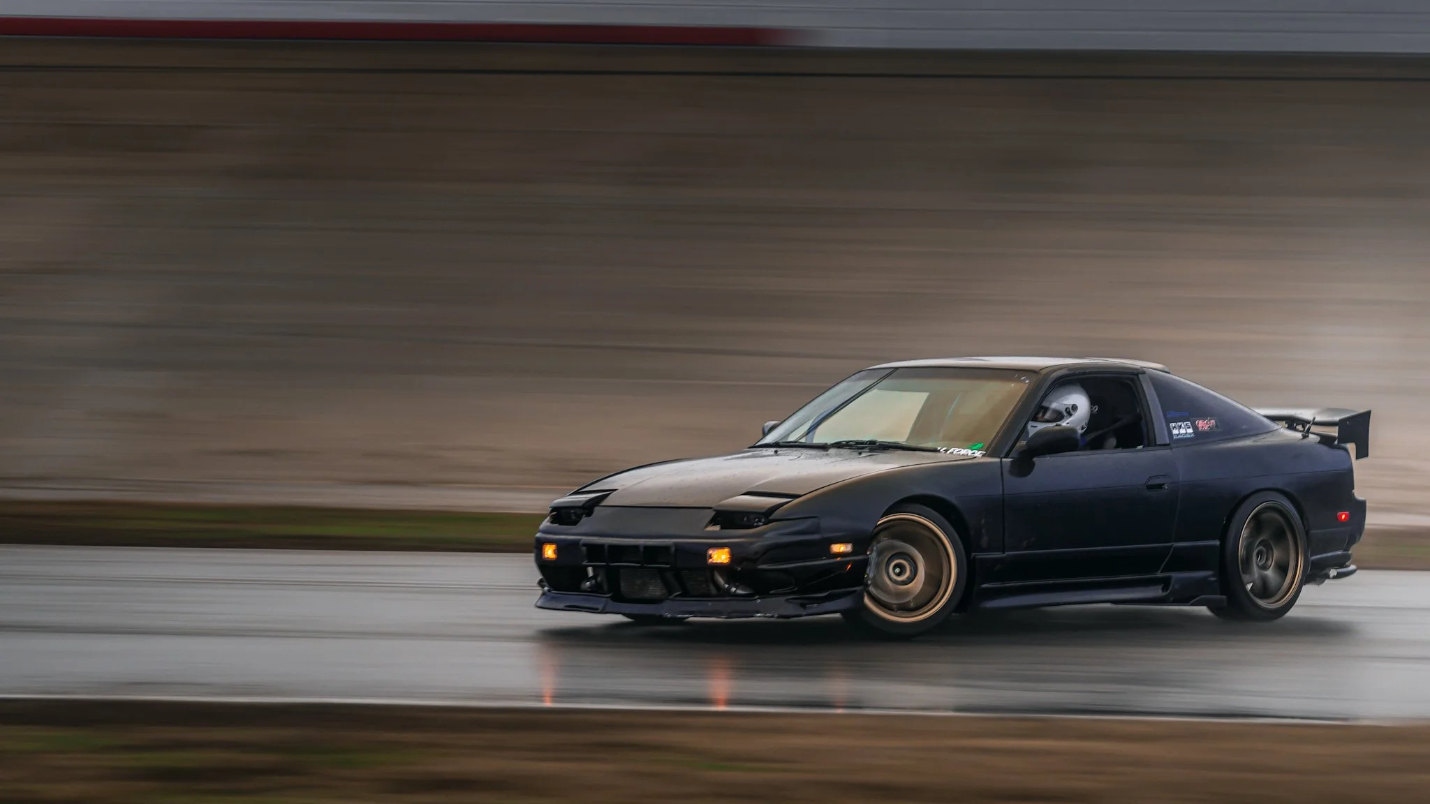 black 240sx s13 drifting at stoopicold 2026