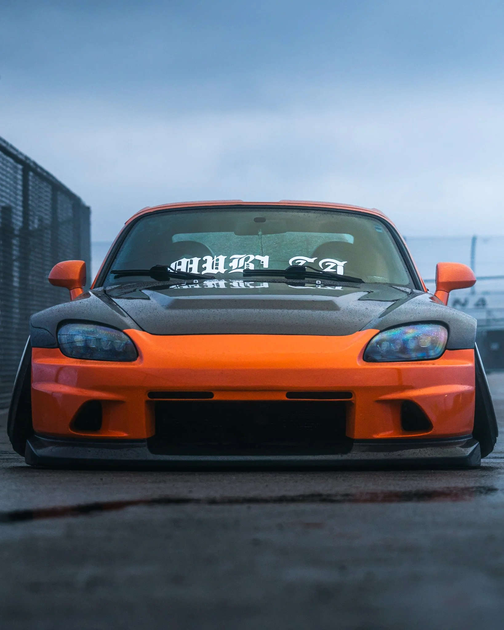 Stanced Orange Honda S2000 at stoopicold at Nashville Super Speedway