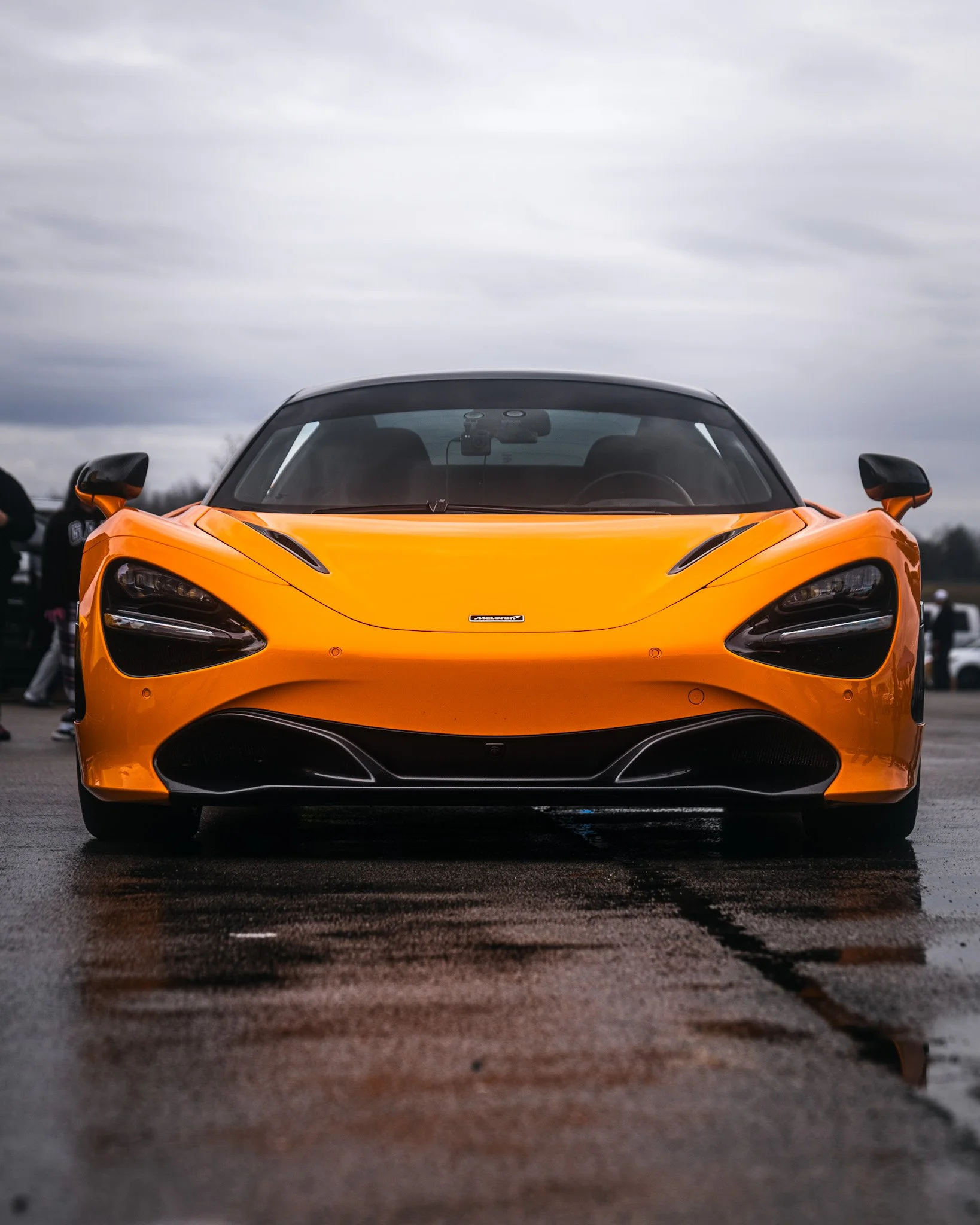 Orange Mclaren at nashville cars and coffee