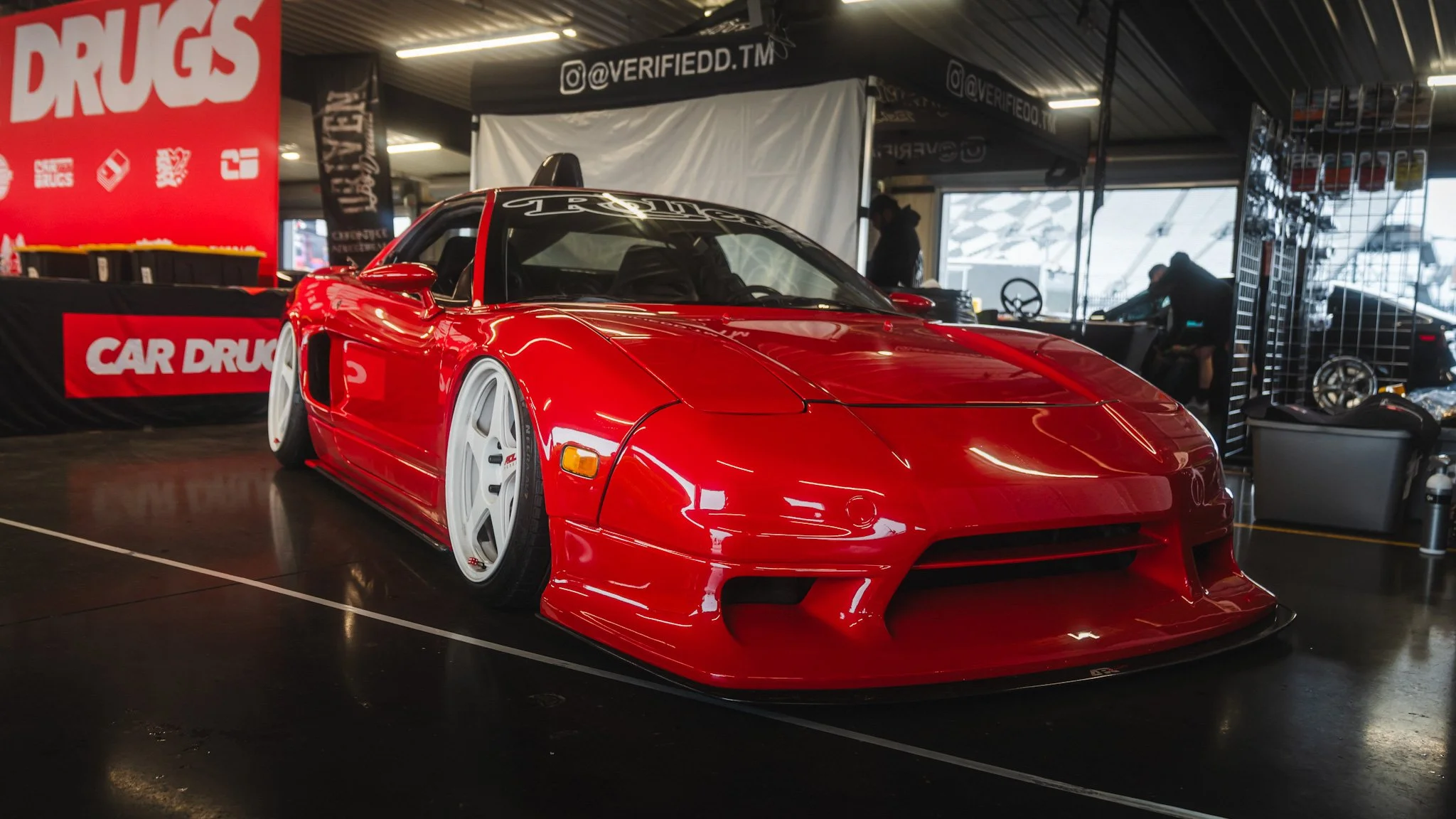 Red Acura NSX at Stoopid cold by slammed enuff at Nashville super speedway