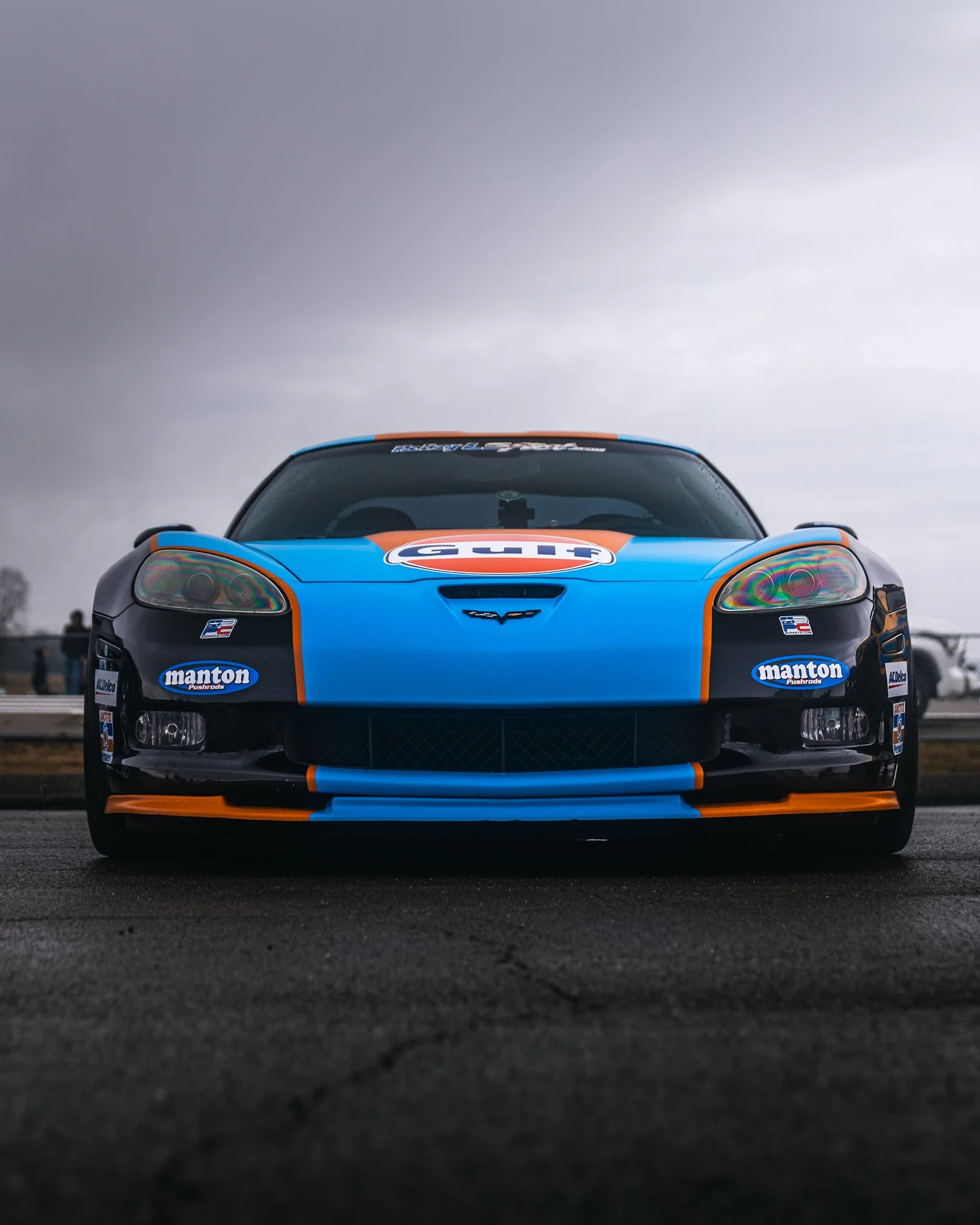 front shot of chevy corvette at nashville cars and coffee