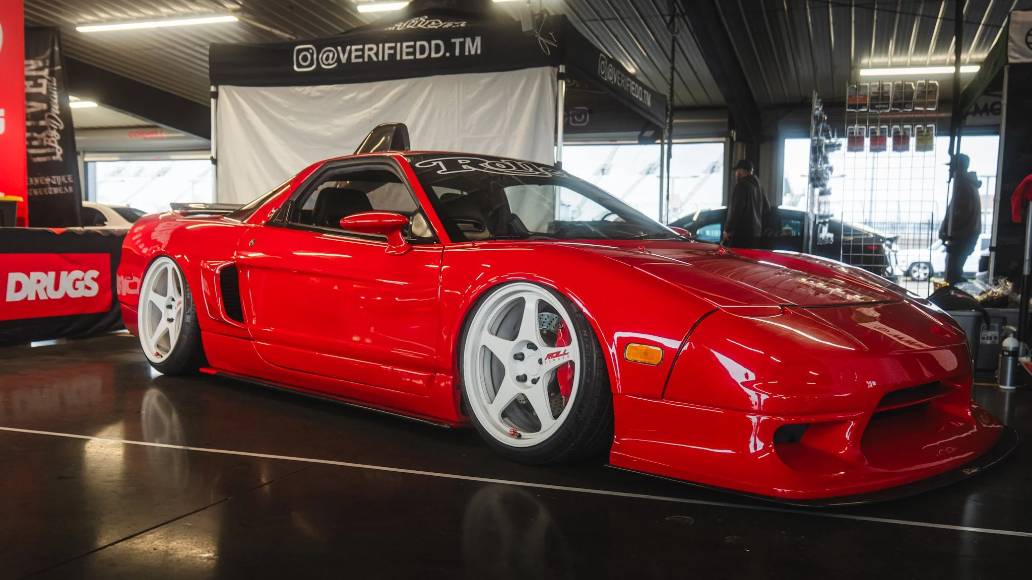Red Acura NSX at Stoopid cold by slammed enuff at Nashville super speedway