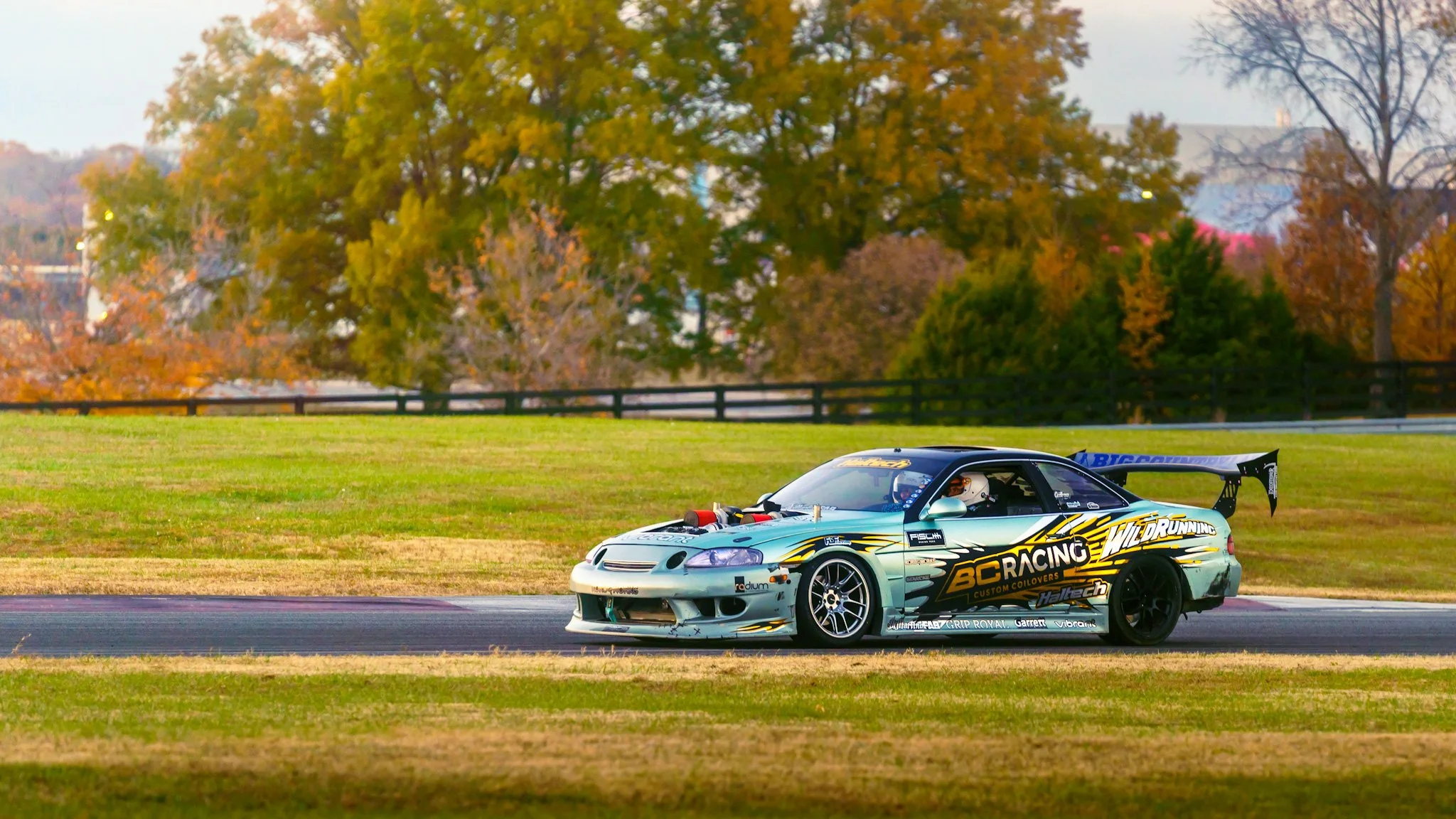 shot of @dimartinofab breaking down on the track at NCM Motorsports Park in Bowling Green Kentucky