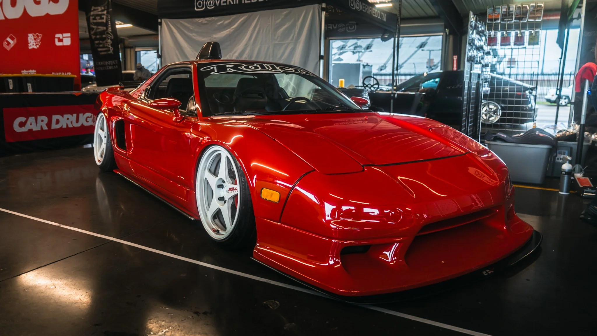 Red Acura NSX at Stoopid cold by slammed enuff at Nashville super speedway