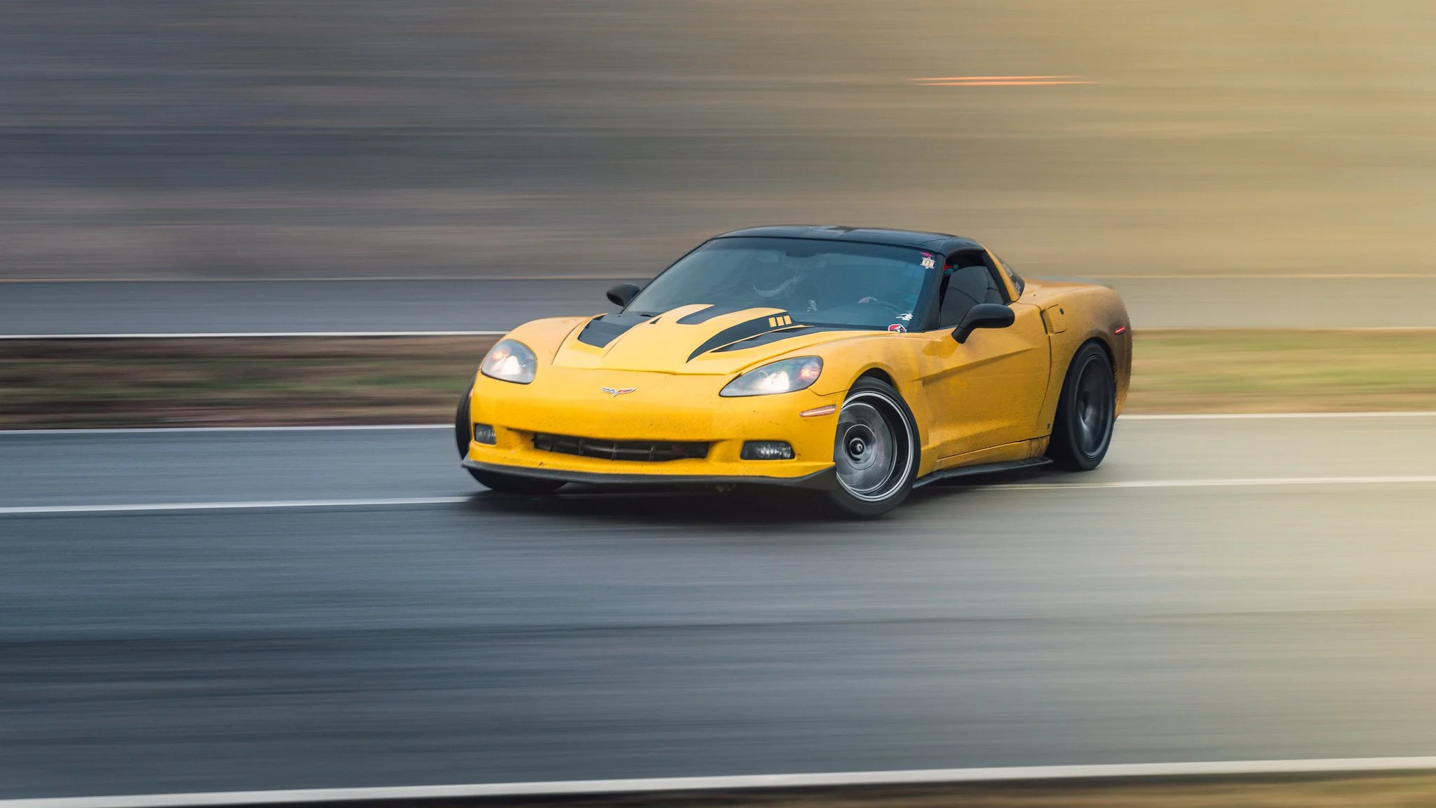 yellow c6 drifting