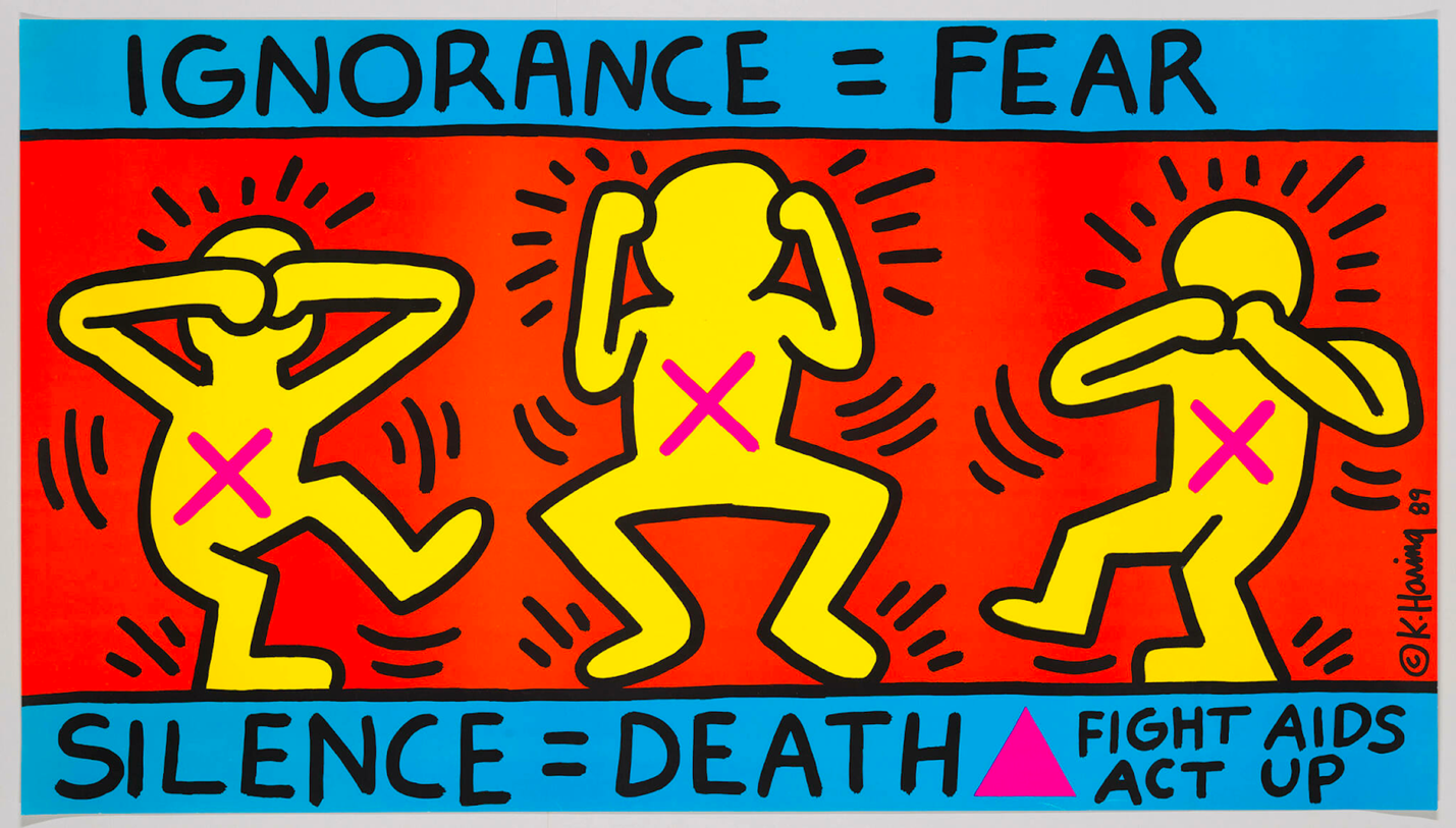 Image © Whitney / Ignorance = Fear / Silence = Death © Keith Haring 1989