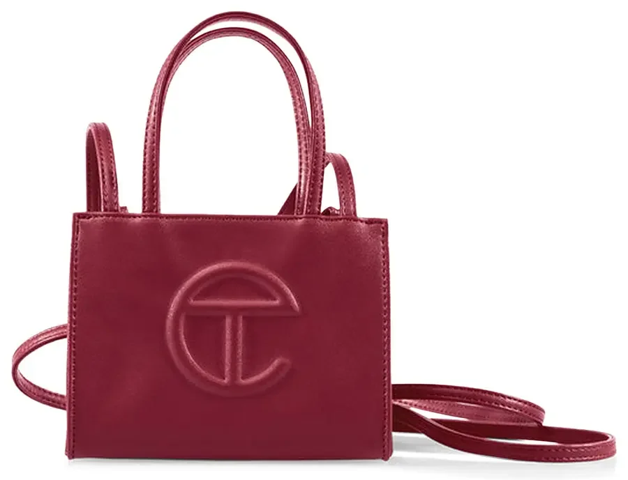 Telfar Mini Shopping Bag – Oxblood Leather