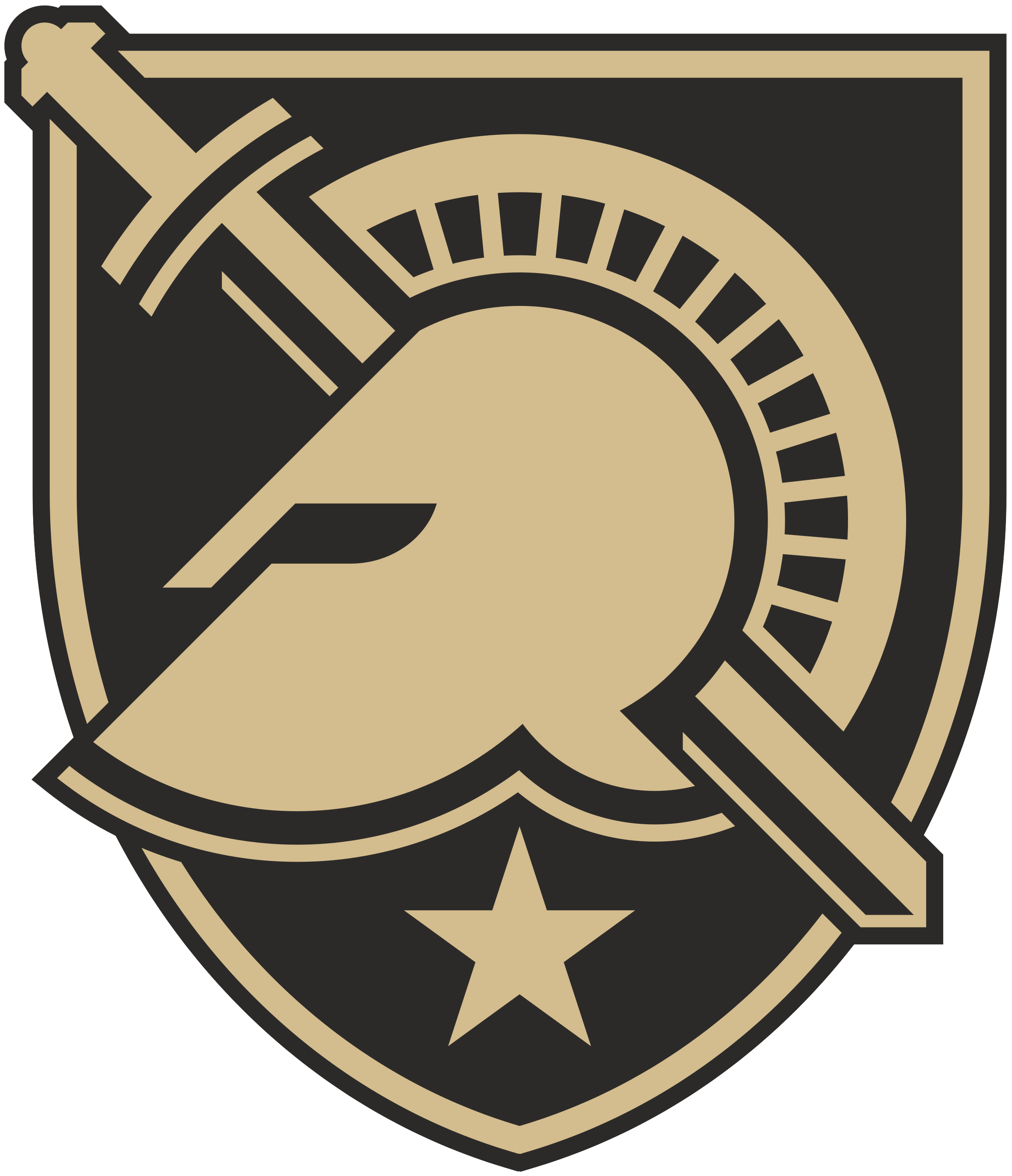 WP Black handball club logo.  Military badge or insignia featuring a helmet, a star, a sword, and a circular design.