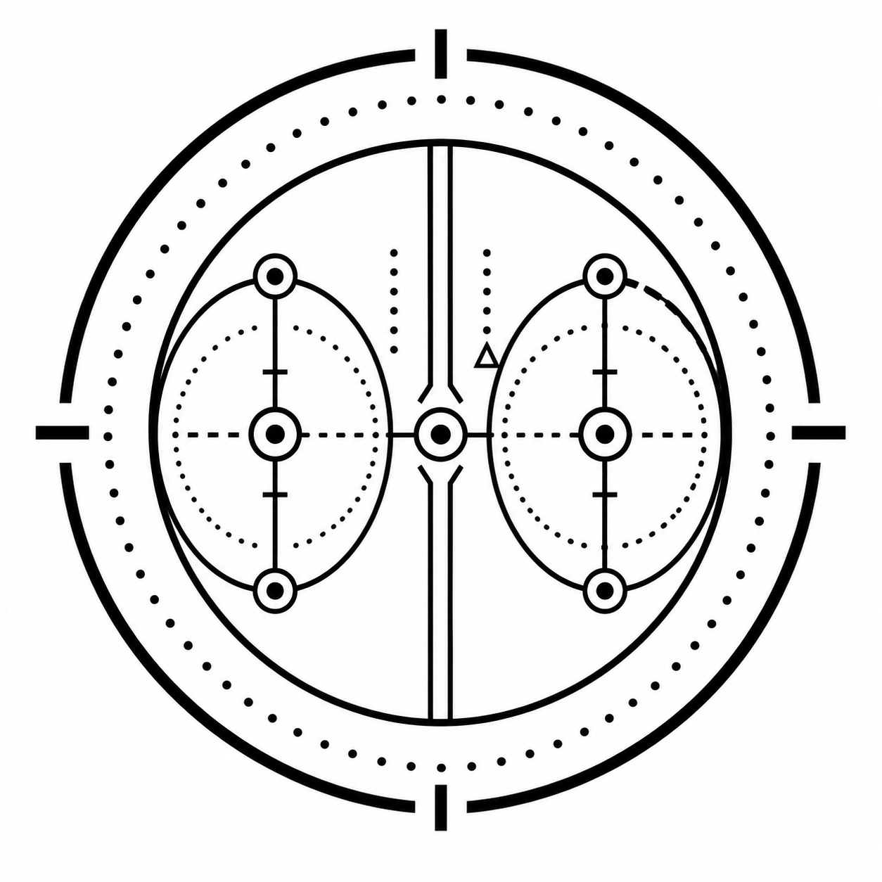 Black and white technical drawing of a Speed Skating track, showing oval shapes with markings and measurement details.