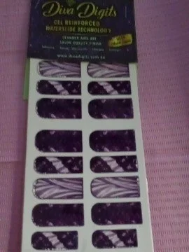 Couture Amethyst Lace 24mm square Gel technology waterslide decals 20 set (2 applications) Ready to ship