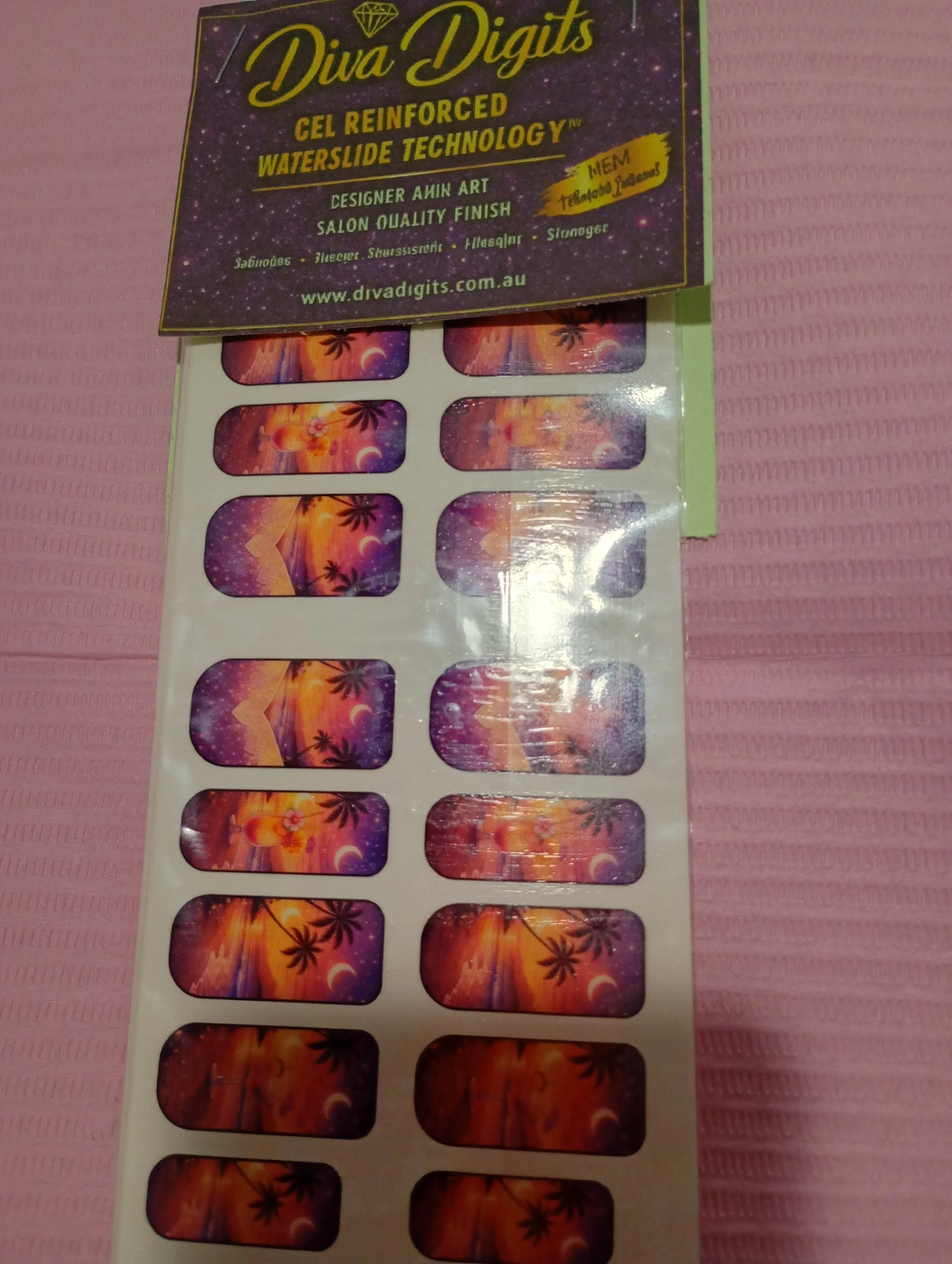 Ready to ship Gel Technology Waterslide Decals Moonlight Island 24mm square 20 decals (2 applications