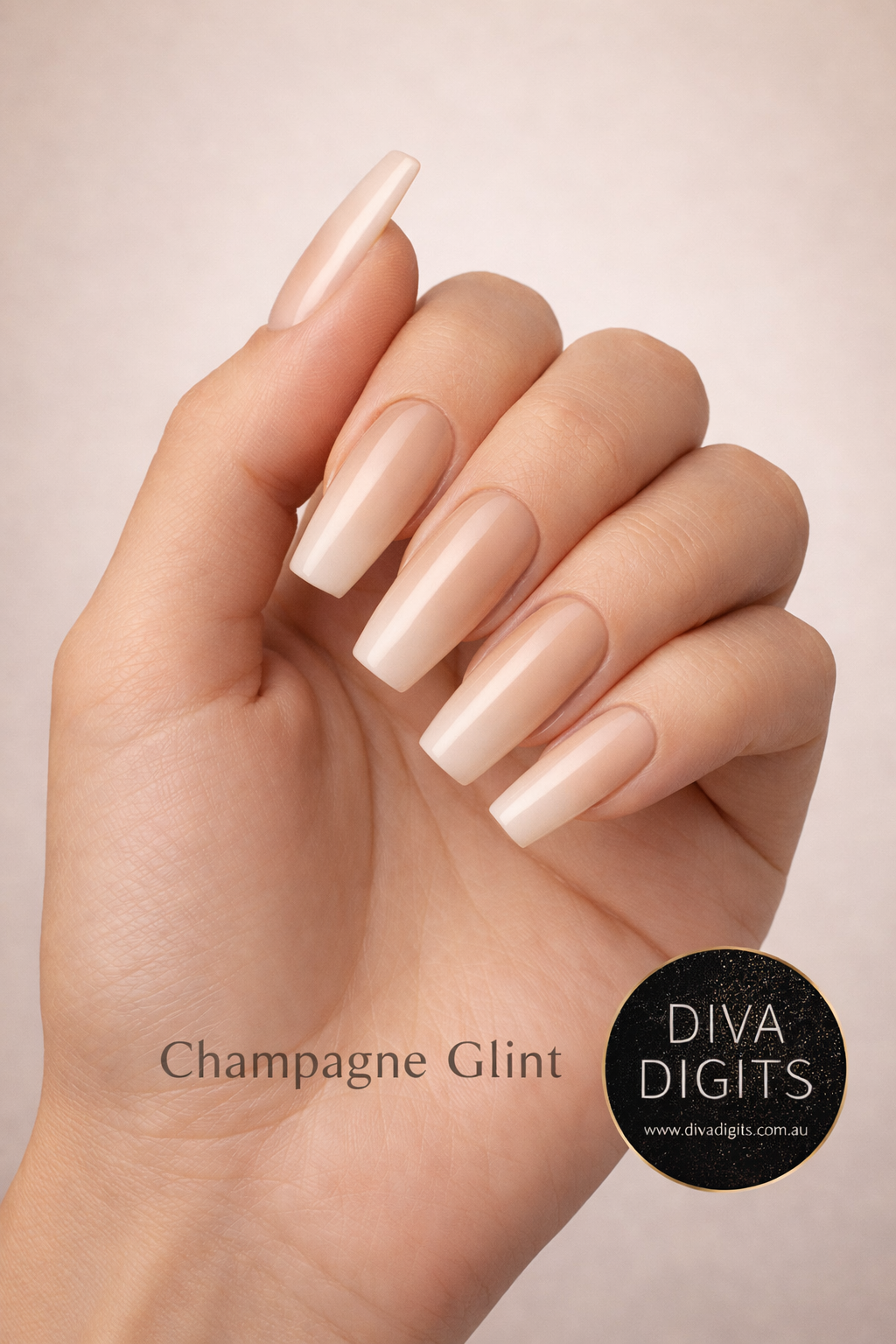 Champagne Glint | Velvet Neutrals by Diva Digits