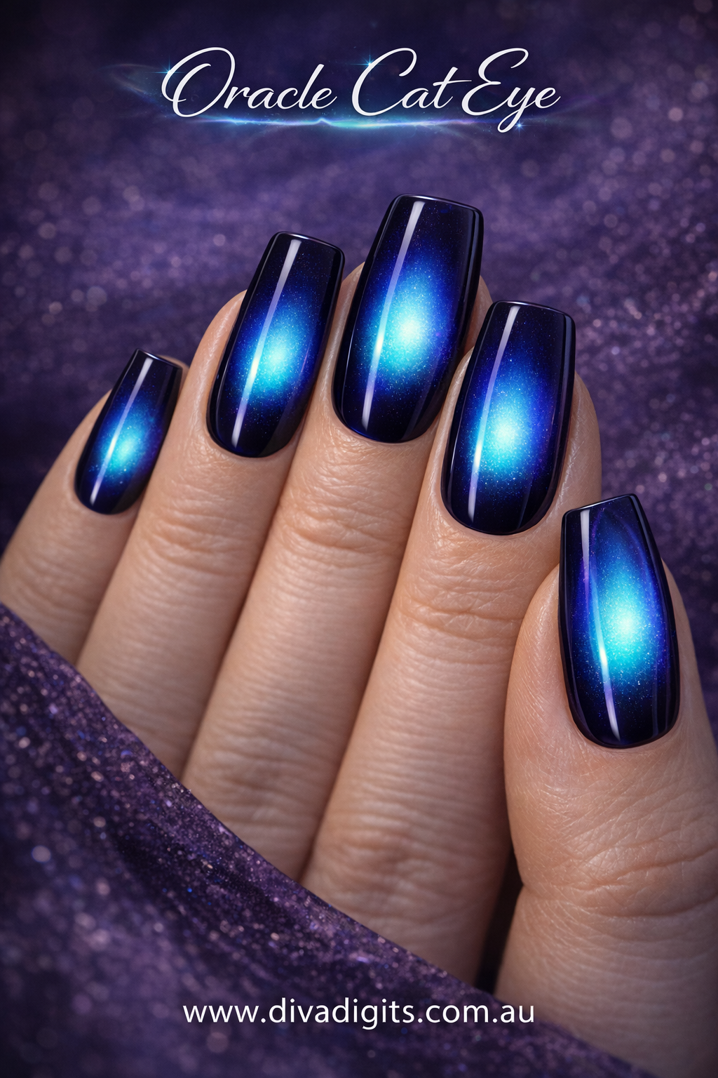 Oracle Cat Eye | Magnetic Cat Eye Nail Decals & Gel Press-On Nails | Diva Digits