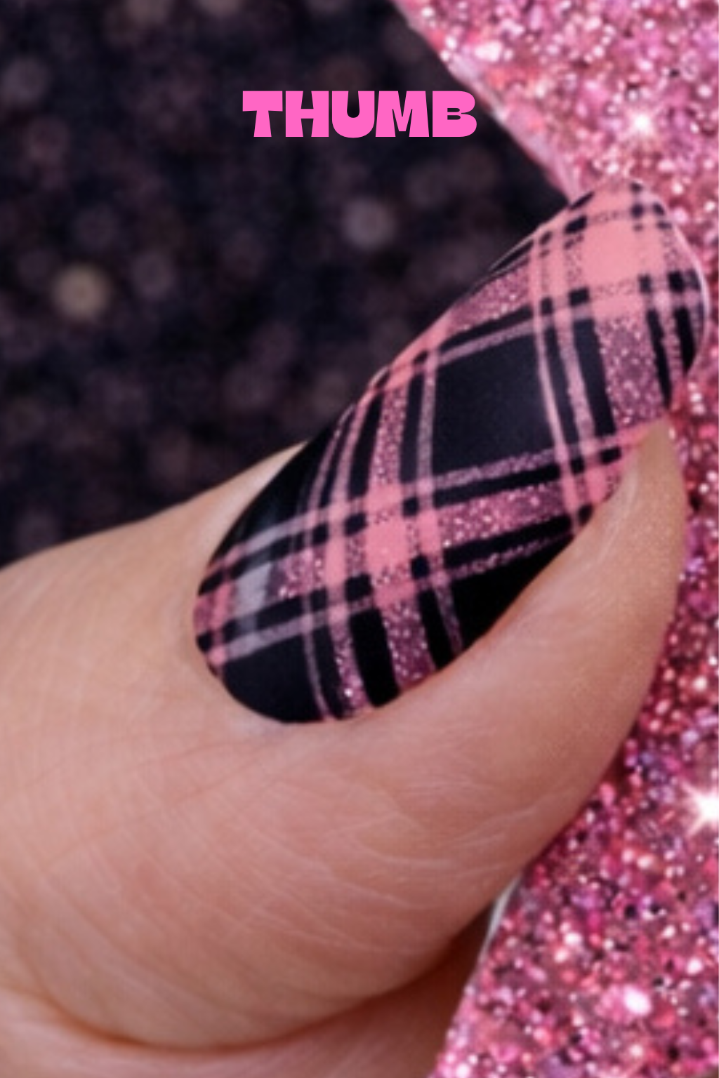 PINK RIOT PLAID STARLET THUMB NAIL DECALS DIVA DIGITS.png