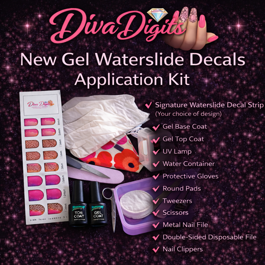 New Gel Waterslide Decals Application Kit + Signature Decal Strip | Diva Digits