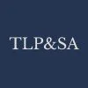 Logo with the text 'TLP & SA' on a dark blue background
