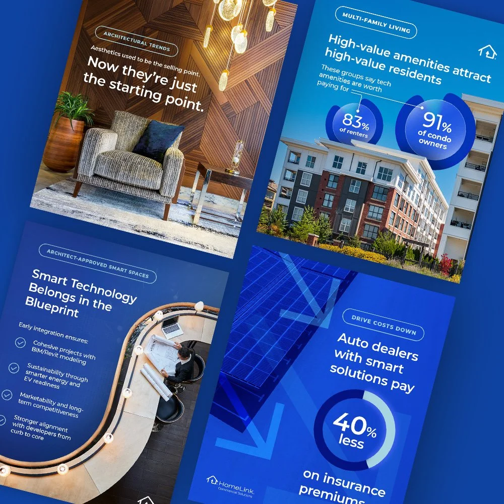 The Mega Creative Company designs for GreenMarbles and their affiliated brand HomeLink Smart Home Solutions