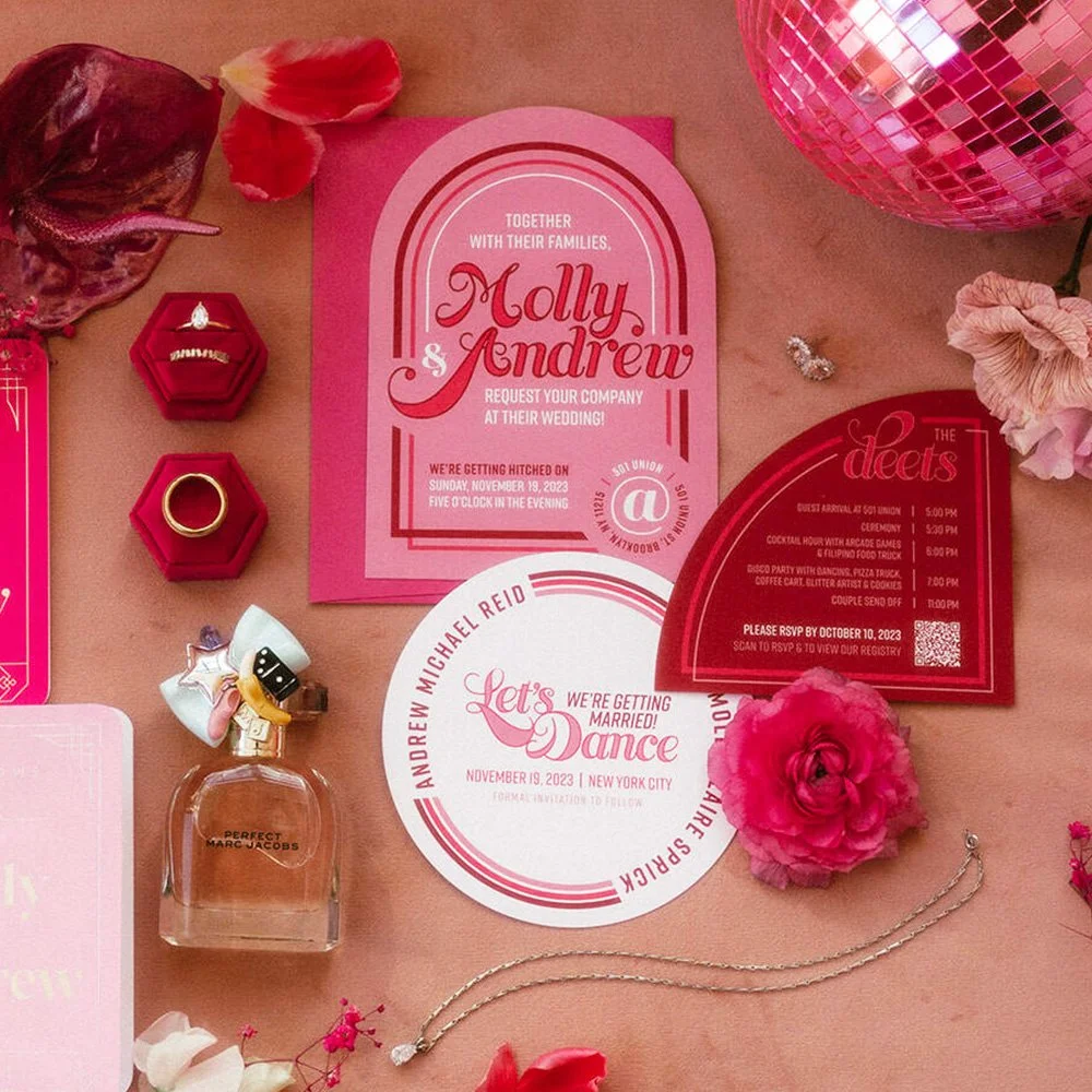 The Mega Creative Company designs wedding branding and event stationery. Photo by Randi Roberts Photography.