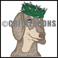 Narrow White Christmas Lights Dachshund Door Pattern