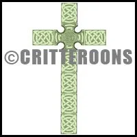 Celtic Script “Jesus” Critter Cross Pattern